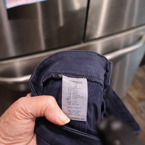 Level 99 Blue Jeans Frances Lacey Double Welt Zip Pocket Size 29 Blue Womens - Picture 13 of 13